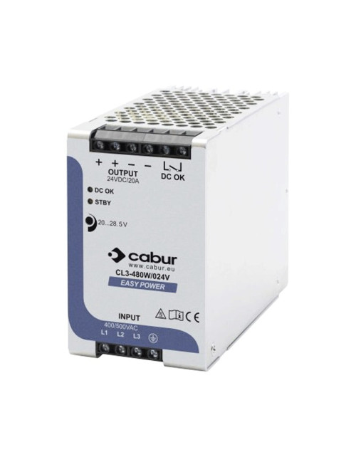 Cabur Easy Power Power Supply 20A 24VDC 3 Phases 480W XCSL3480W024VAA