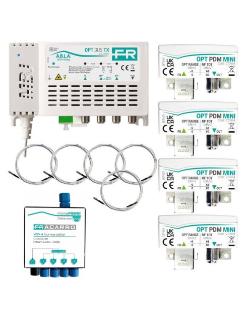 Fracarro OPT-PDM-MINI Fiber Optic Kit for DTT and SAT Signals 270700