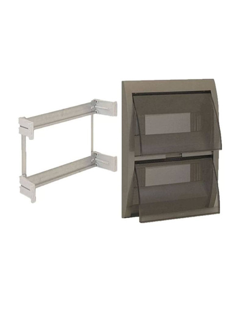 Façade pour tableaux modules Ave 24 avec porte gris fumé 53T24G