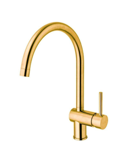 Paffoni Light sink mixer with adjustable spout gold LIG280HGSP