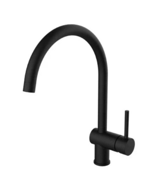 Paffoni Light sink mixer with adjustable spout black LIG280NO