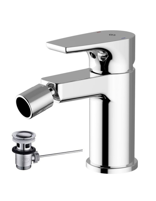 Teorema Bing Bidet Mixer with Pop-up Waste Chrome