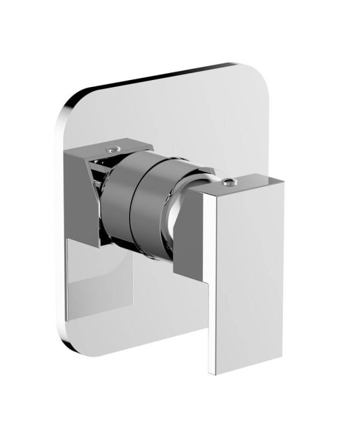 Teorema Pillar 1 Way Chrome Shower Plate and Lever