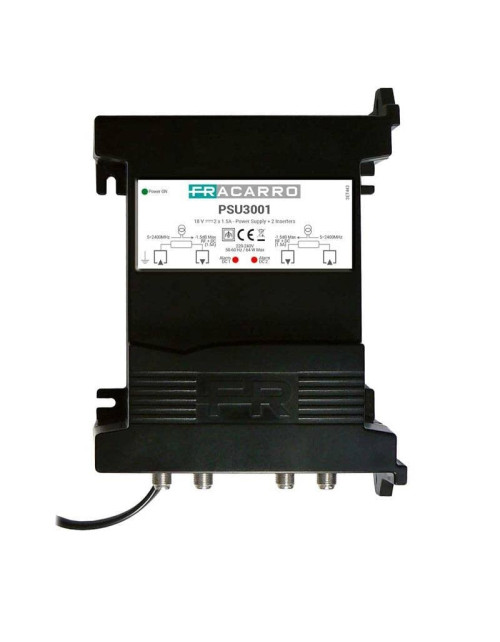 Fracarro 18V 3A Netzteil mit 2 symmetrischen DC-Einspeisern 271160