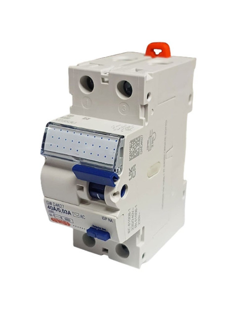 Gewiss 90 RCD 40A 2P 30 mA 2M GWD4627 disjoncteur à courant résiduel pur