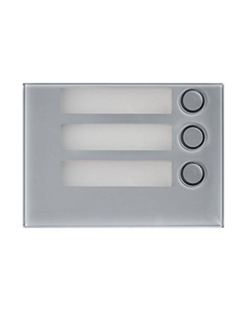 Front panel for 1168/4 Urmet Alpha 3 Buttons Grey module 1168/13G