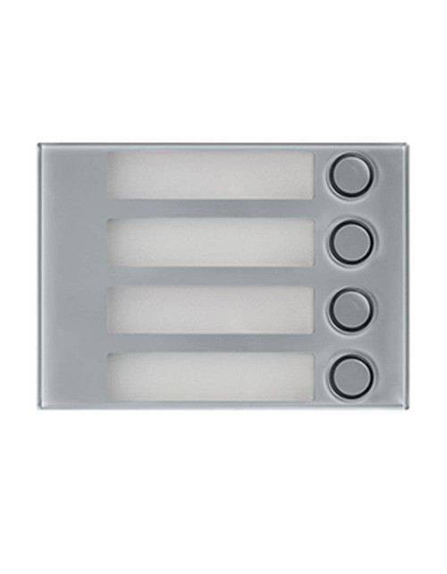 Façade pour module 1168/4 Urmet Alpha 4 Touches Gris 1168/14G