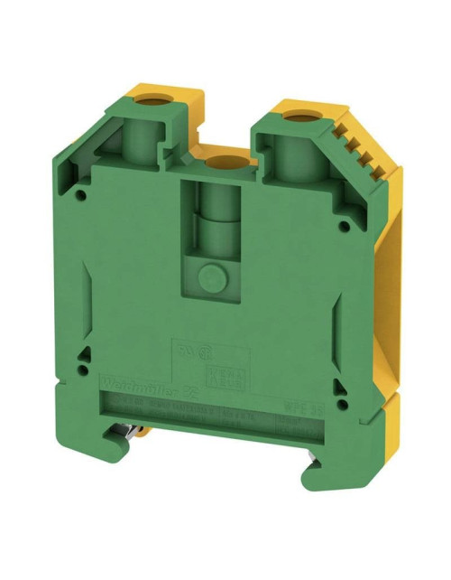 Abrazadera modular Weidmuller PE 35mm2 amarillo/verde 1010500000