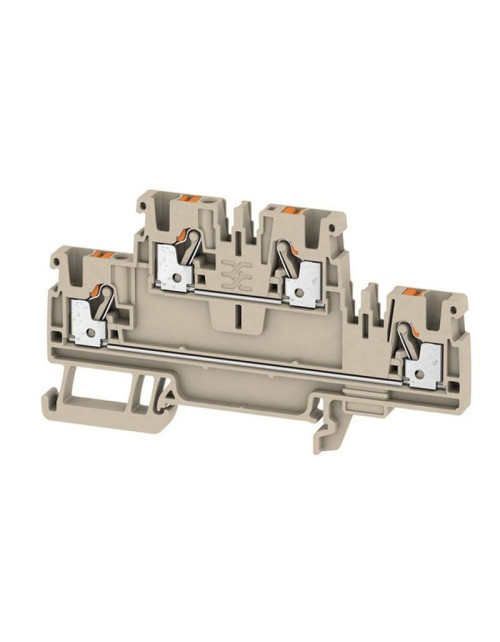 Morsetto doppio passante Weidmuller Push-In 2,5mmq Beige 1547610000