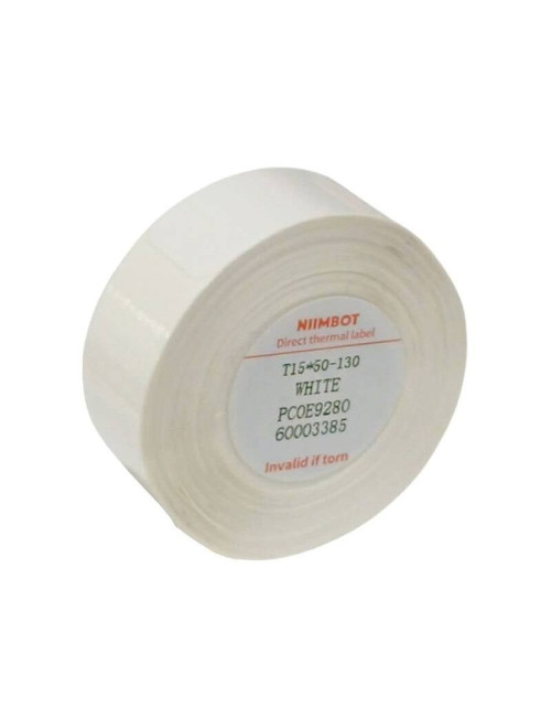 Rollo de etiquetas intercable para impresora térmica 15x50 mm AO2499