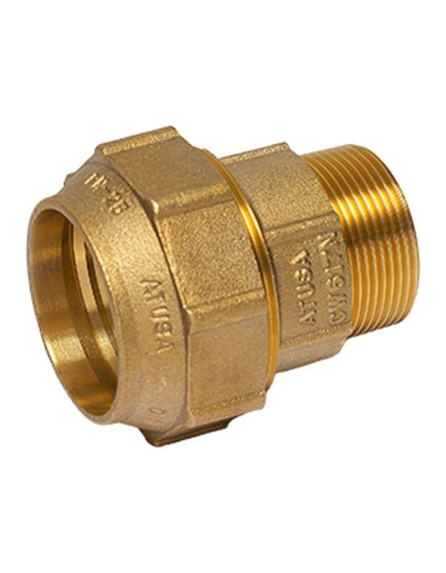 Atusa straight fitting for pipes Male 1 1/4 brass LPGRM640