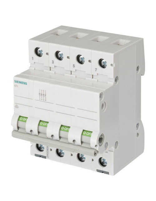 Siemens Sentron 80A 4P 400VAC 5TL14800 switch disconnector