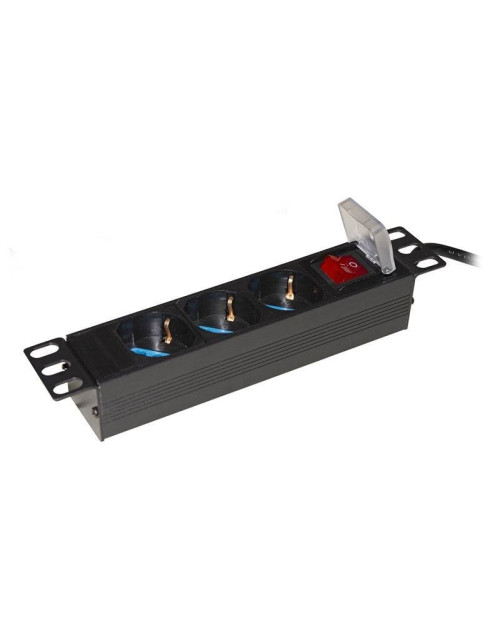 Emmegi recambios regleta para armarios rack, 3 tomas Ita/Schuko LK3PDU