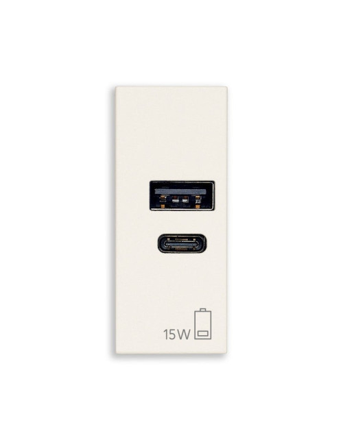 Vimar Fuente de alimentación USB Línea A+C 5V 15W 3A Blanco 30292.AC15B