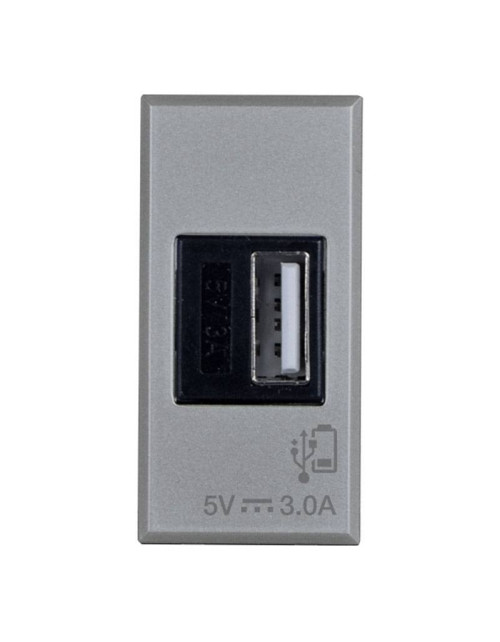 Cargador USB Ave Allumia S44 3A Tipo A Gris 443082USB3A