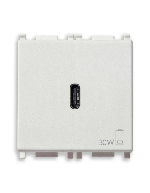 Vimar Plana 30W USB Power Supply 2 Modules White 14298