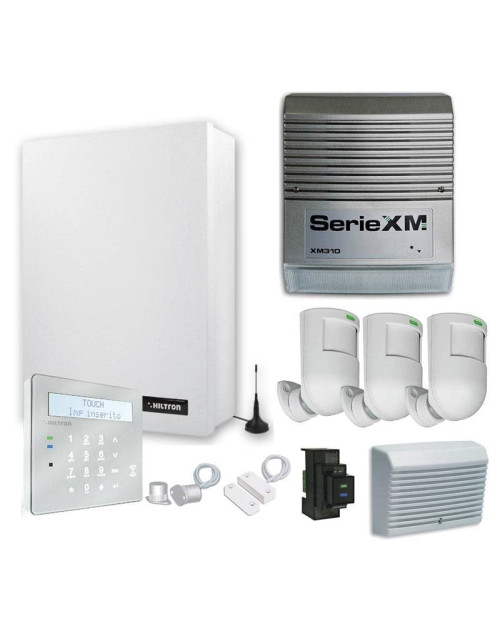 Hiltron XM Hybrid 4-Zone Burglar Alarm Kit with XMR2000 Console