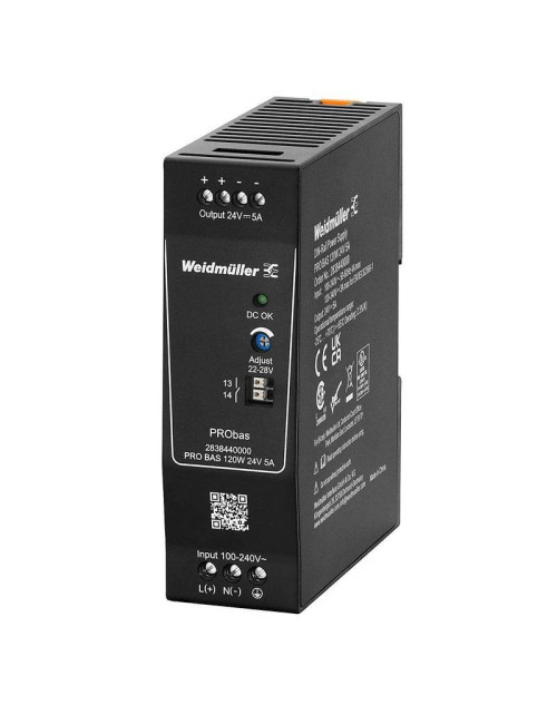 Alimentation à découpage Weidmuller Pro Bas 1F/24VDC 5A 2838440000