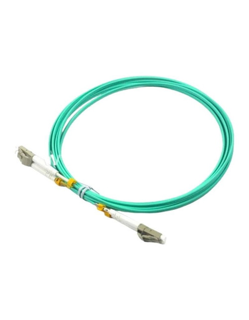 Cable Patchcord Item para LC-LC OM3 Fibra dúplex 1 m verde agua