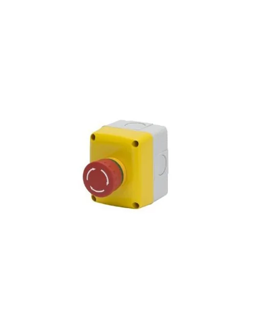 Container with Gewiss emergency button 1NA 1NC IP66 GW27202