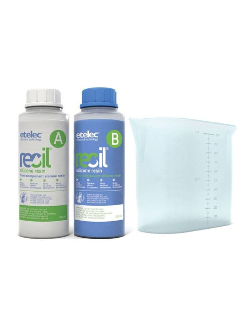 Etelec botella de resina de silicona para empalmes de cables 1 litro RE0100