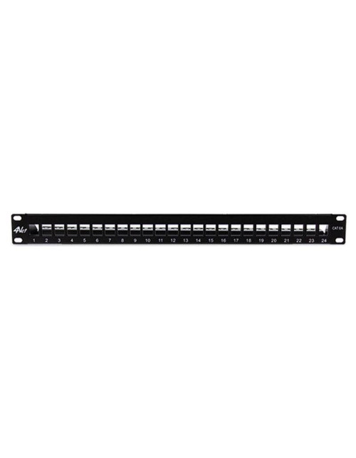 Patch Panel 4 Power 19 Zoll 24 Ports blanko rechteckig