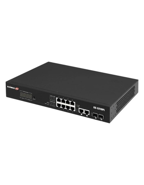 Edimax Smart Web Switch 12 Gigabit PoE VLAN ports GS-5210PL