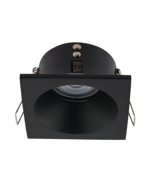 Novalux square recessed spotlight GU10 L 85 black 112102.02