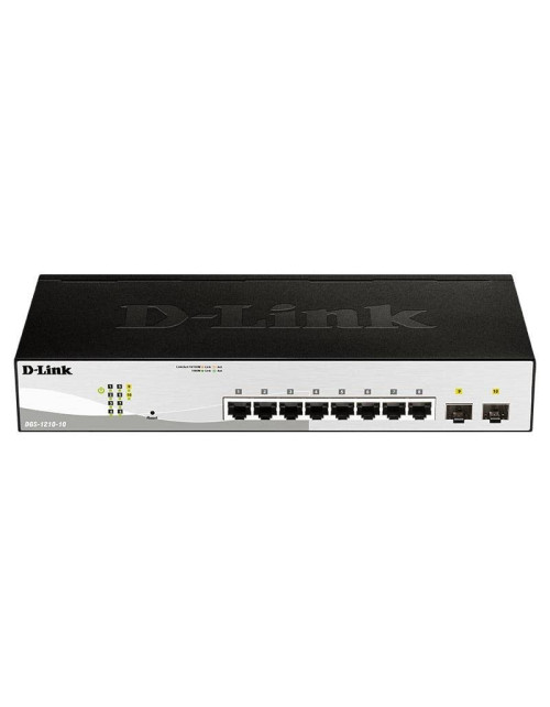 Switch D-Link 8 puertos + 2 SFP Gigabit 10/100/1000 Mbps DGS-1210-10