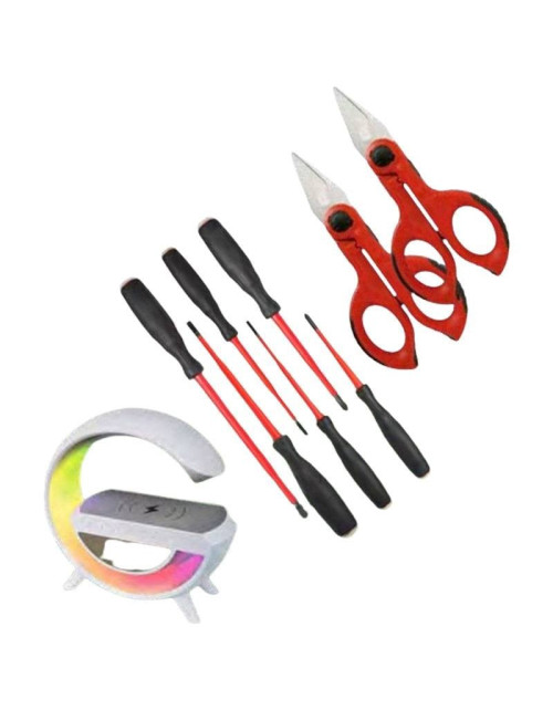 Intercable Set Scissors Screwdrivers Alarm Clock Bluetooth Wireless AO2404