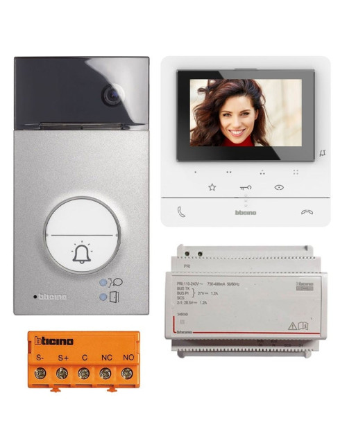 Bticino CLASSE100 V16E 2-wire single-family video intercom kit