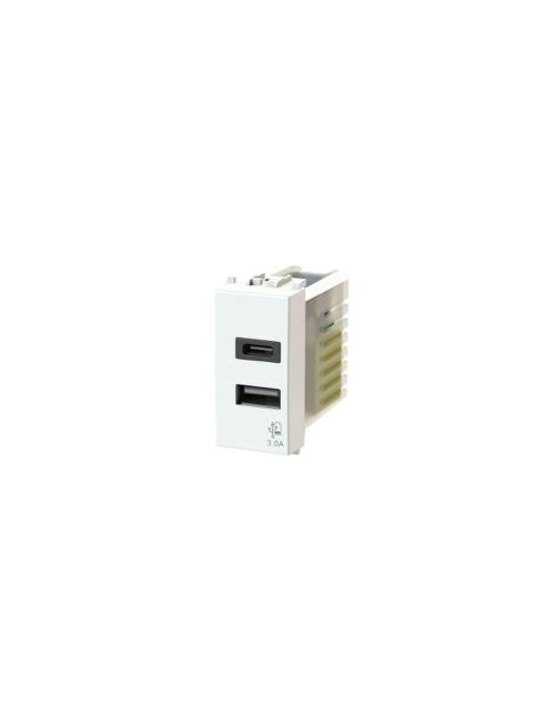 Toma USB 4Box 3.0A para serie Vimar Plana blanco 4B.V14.USB.30