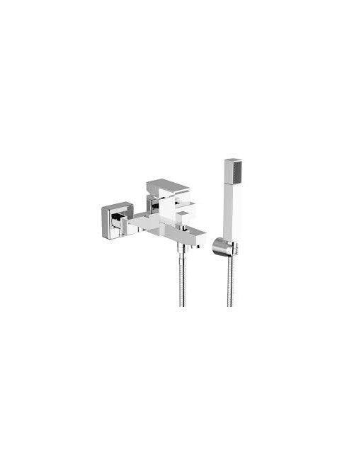 Teorema Pillar wall-mounted bathtub mixer with chrome hand shower 9K16011-003