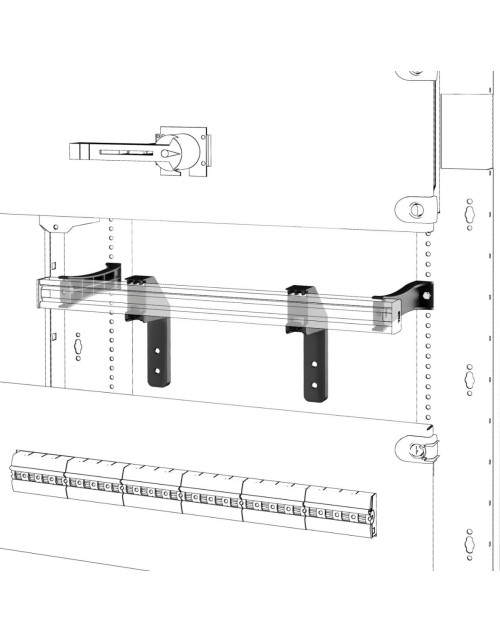 Par de soportes de montaje - Qdx - Para estructuras de P200Mm - Para dispositivos modulares GEW Serie 90 GWD3311