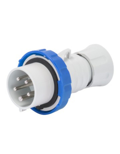 Mobile Plug Straight Hp - Ip66/Ip67/Ip68/Ip69 - 3P+T 32A 200-250V 50/60Hz - Blue - 9H - Screw Wiring GEW GW60038H