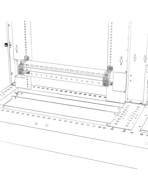 Paire de supports pour bornier horizontal et barre de terre - Qdx GEW GWD3471