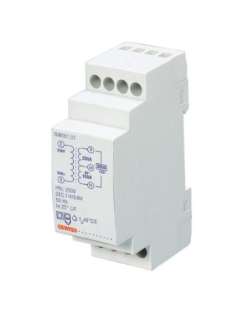 Transformador para Tonos de Llamada - 15Va 230/12+1224V - 2 Módulos GEW GW96426