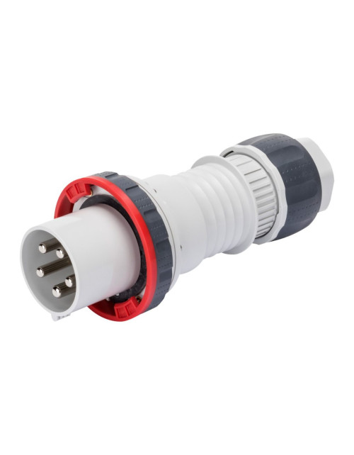 Mobile Plug Straight Hp - Ip66/Ip67/Ip68/Ip69 - 3P+T 125A 380-415V 50/60Hz - Red - 6H - GEW GW60060H Mantle Wiring