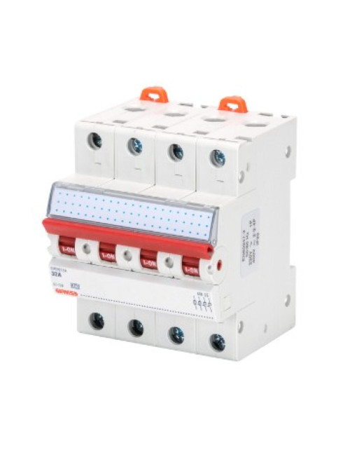 Switch Disconnector - 4P 63A 415V - 4 Modules GEW GW96136