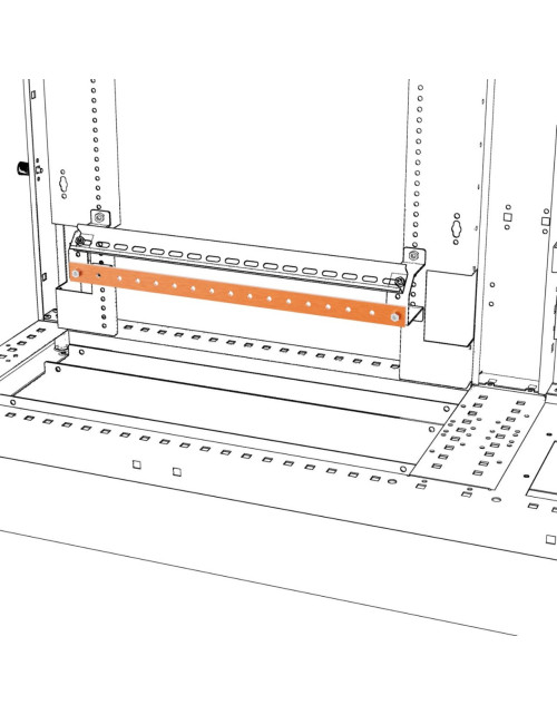 Kupfer-Erdungsschiene 25 x 4 mm für Qdx-Panels B850 mm GEW GW45566