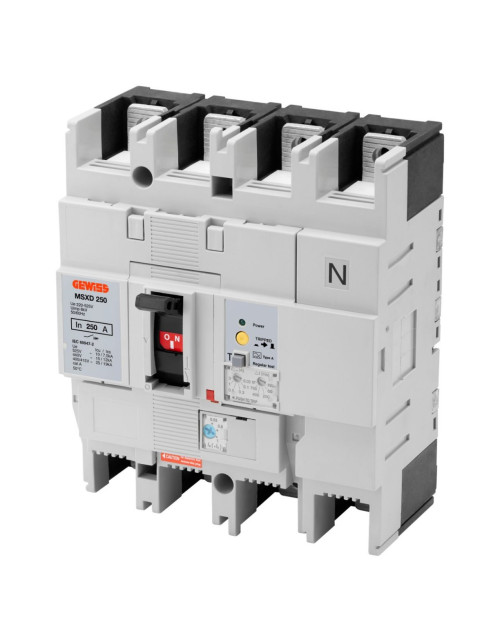 Msxd 160 - Comutator termic magnetic diferențial cu carcasă - termică reglabilă - magnetic fix - diferențial reglabil