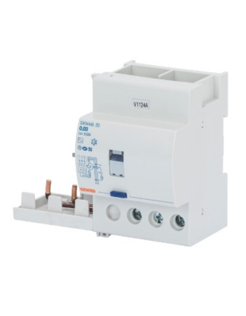 Modularer Differentialblock für Mt-Schalter – 3P 25A Typ AC Instantaneous Idn0,3A – 3,5 Module GEW GW94443