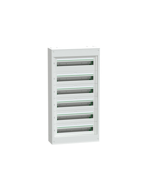 Schalttafel für modulare Geräte, PrismaSeT S, Wand, 6 x 24 Module, 1 Erdungsklemmenblock, ohne Port SNR LVSST624