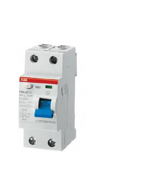 Interruttore differenziale puro tipo A In 40A Idn 30mA 2P ABB F427826