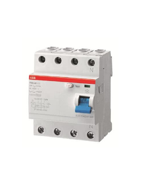 Disyuntor de corriente residual pura tipo AC In 40A Idn 500mA ABB F427822