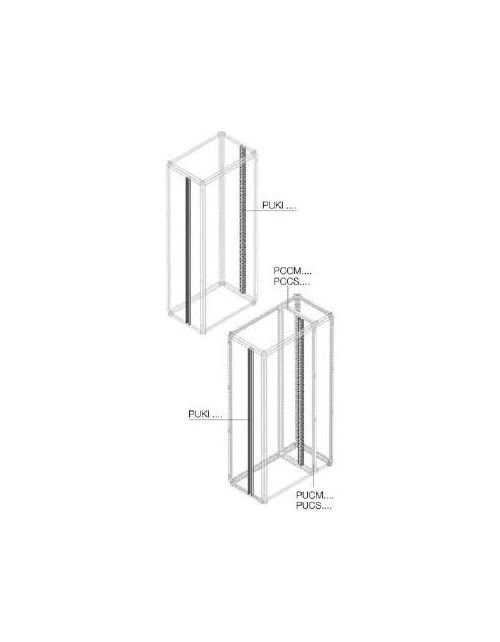 Intermediate upright for internal kit H1800mm ABB PUKI1800