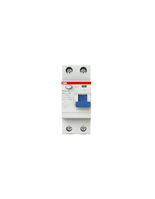 Disjoncteur à courant résiduel pur type AC In 40A Idn 300mA 2P ABB F427807