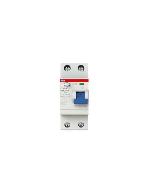 Disyuntor de corriente residual pura tipo AC In 63A Idn 300mA 2P ABB F427808