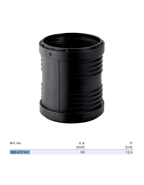 Geberit Silent-PP Doppelschiebemuffenhülse ø90 mm 390.417.14.1