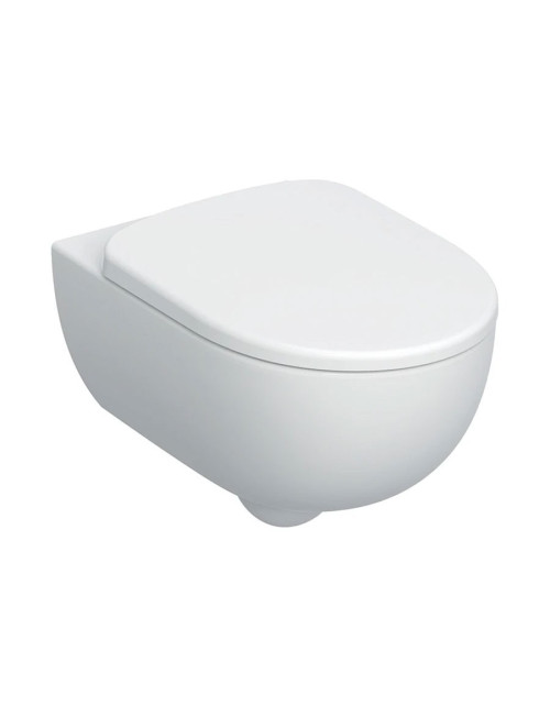 Geberit SELNOVA PREMIUM Rimfree wall-hung toilet, washdown, with soft-close seat and hidden fixings, white colour